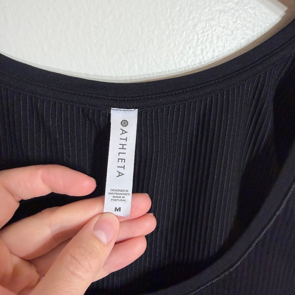 Athleta Black Ribbed Tank - Picture 2 of 4